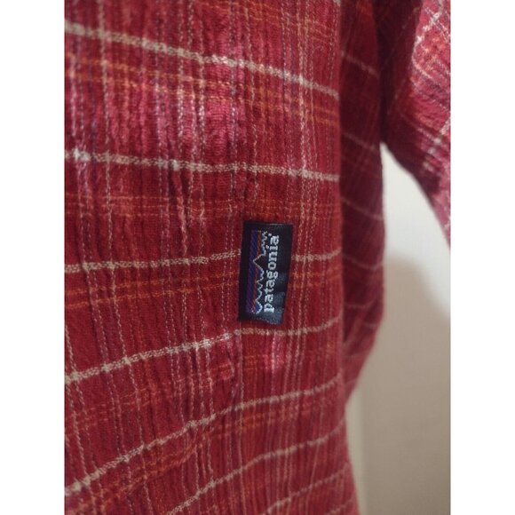 Patagonia Button Up Shirt Mens XL Red Plaid Short Sleeve Organic Cotton - Picture 3 of 11